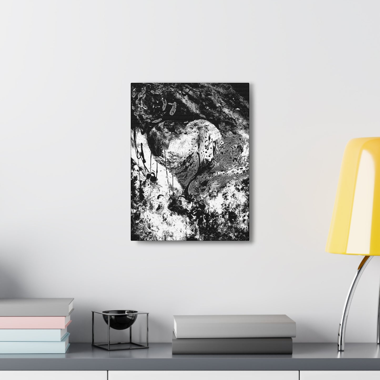 "Dreamy Love" (Cosmic Fusion - White/Black/Gray) - Canvas Gallery Wraps
