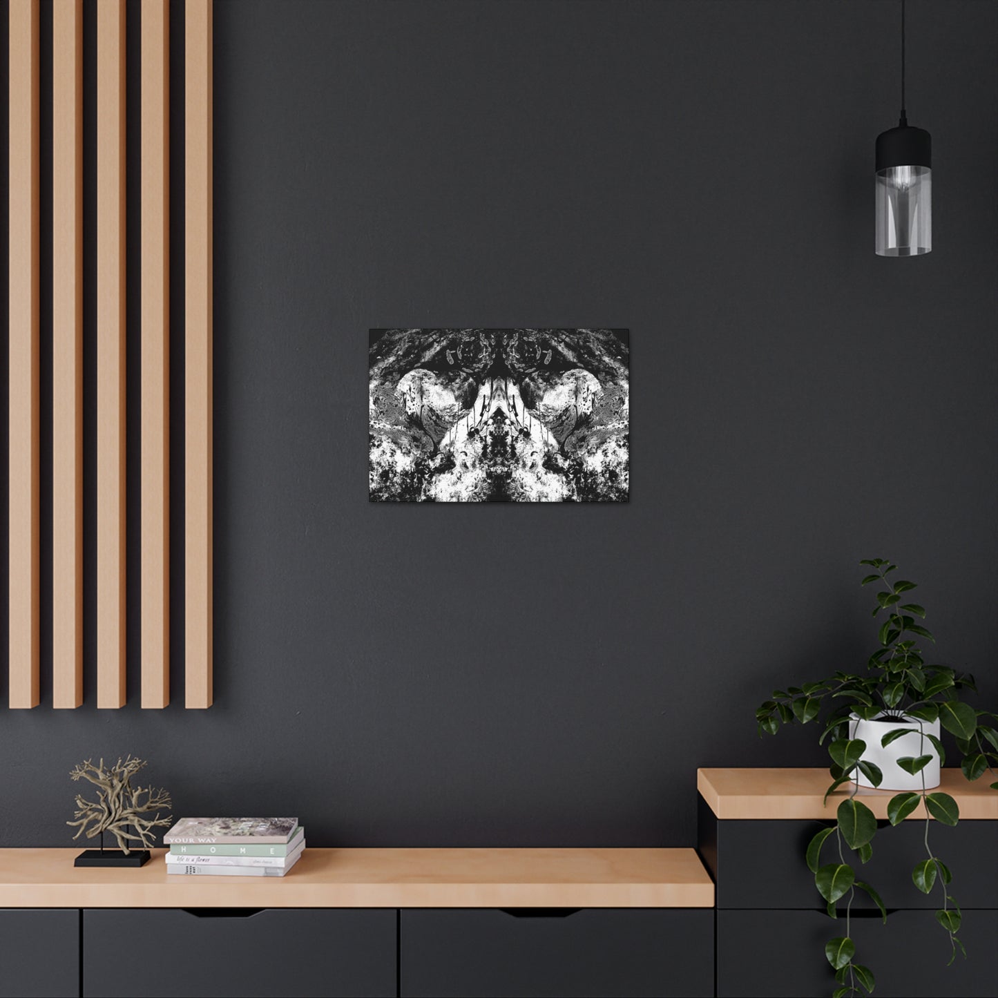 "Dreamy Love" (Cosmic Fusion - White/Black/Gray II) - Canvas Gallery Wraps