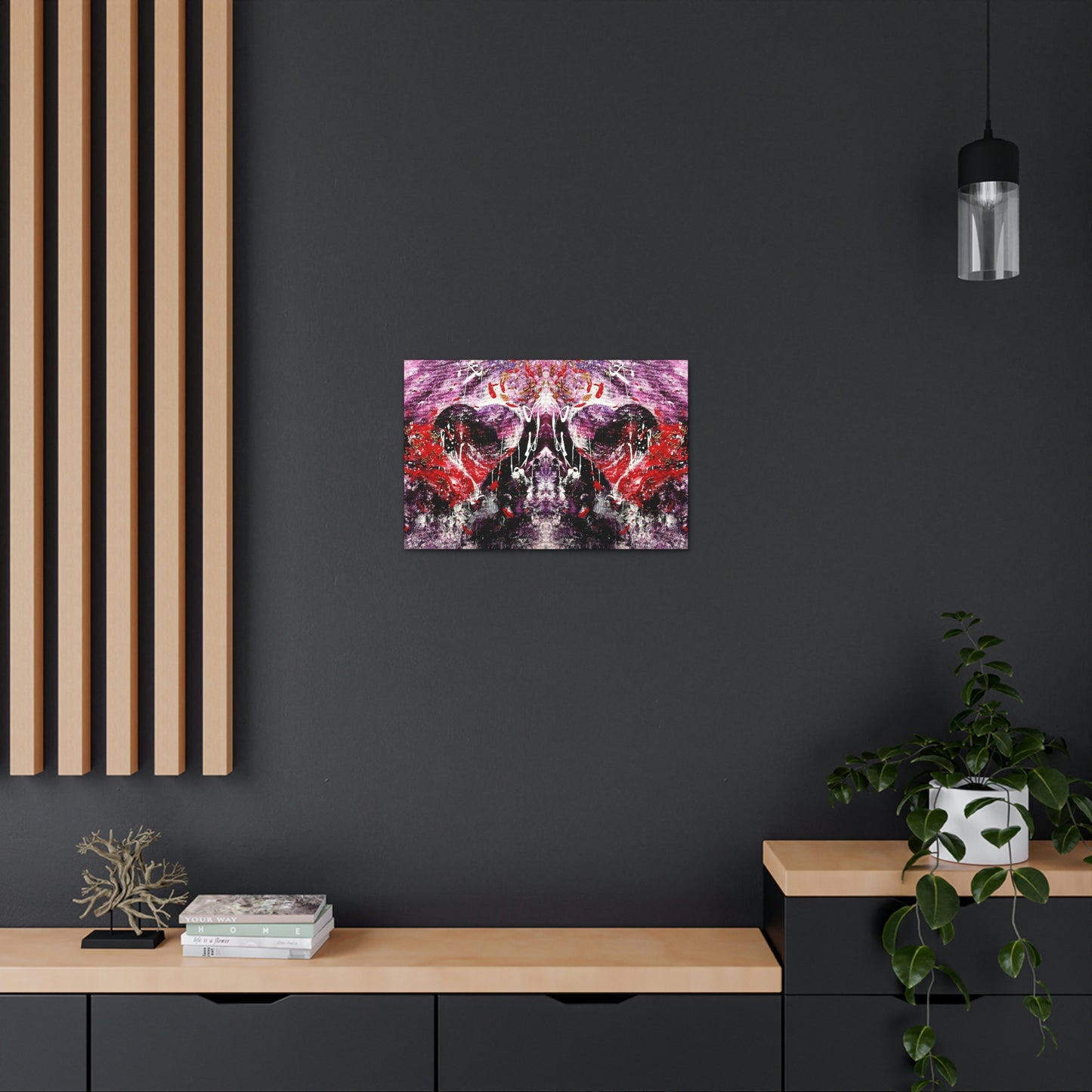 "Dreamy Love" (Scarlet/Plum II) - Canvas Gallery Wraps