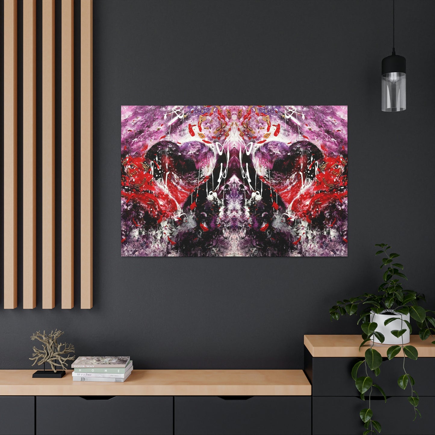 "Dreamy Love" (Scarlet/Plum II) - Canvas Gallery Wraps