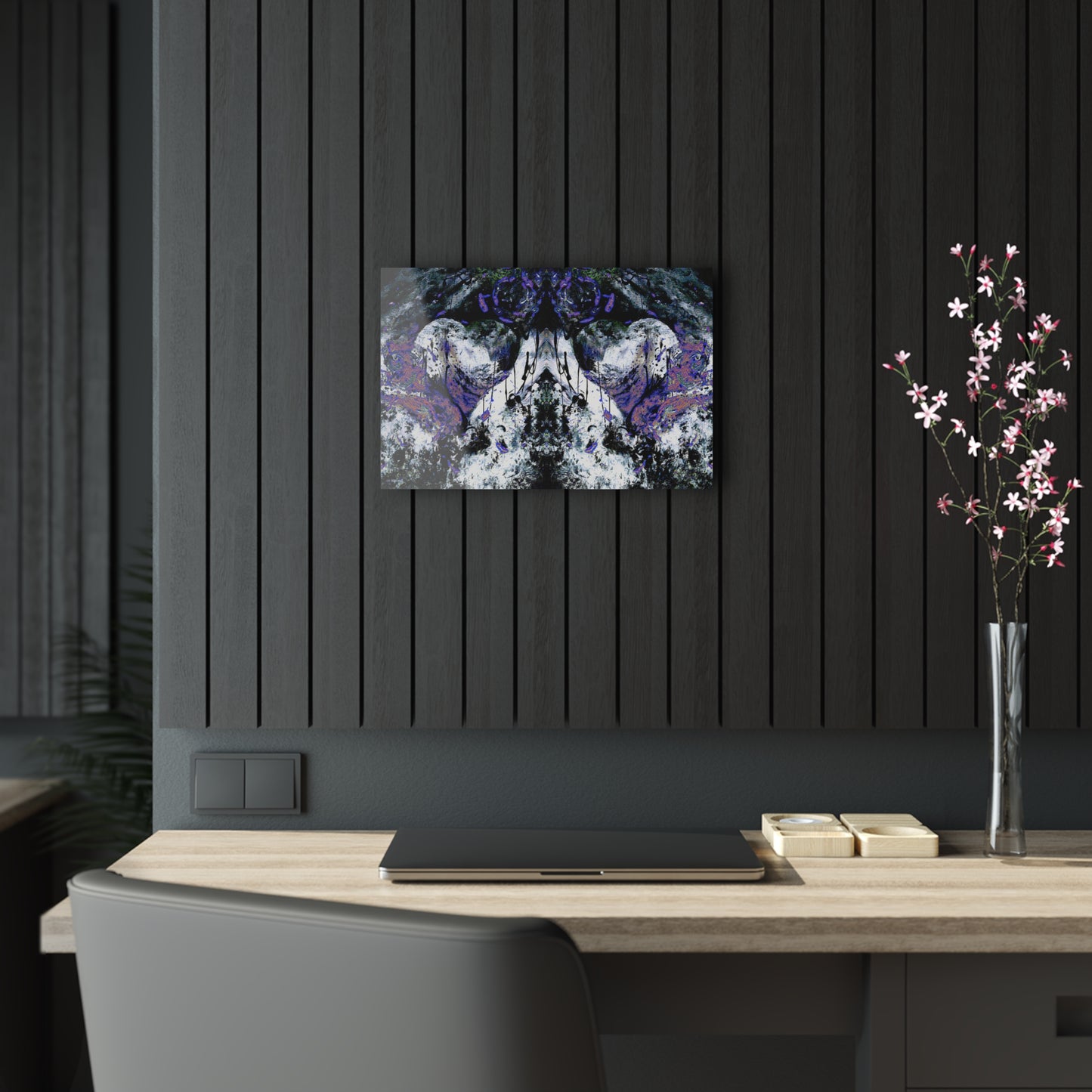 "Dreamy Love" (Cosmic Fusion - White/Black/Sapphire II) - Acrylic Prints