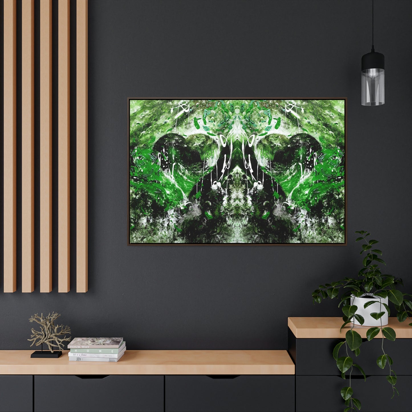 "Dreamy Love" (Shamrock Green II) - Gallery Canvas Wraps, Horizontal Frame