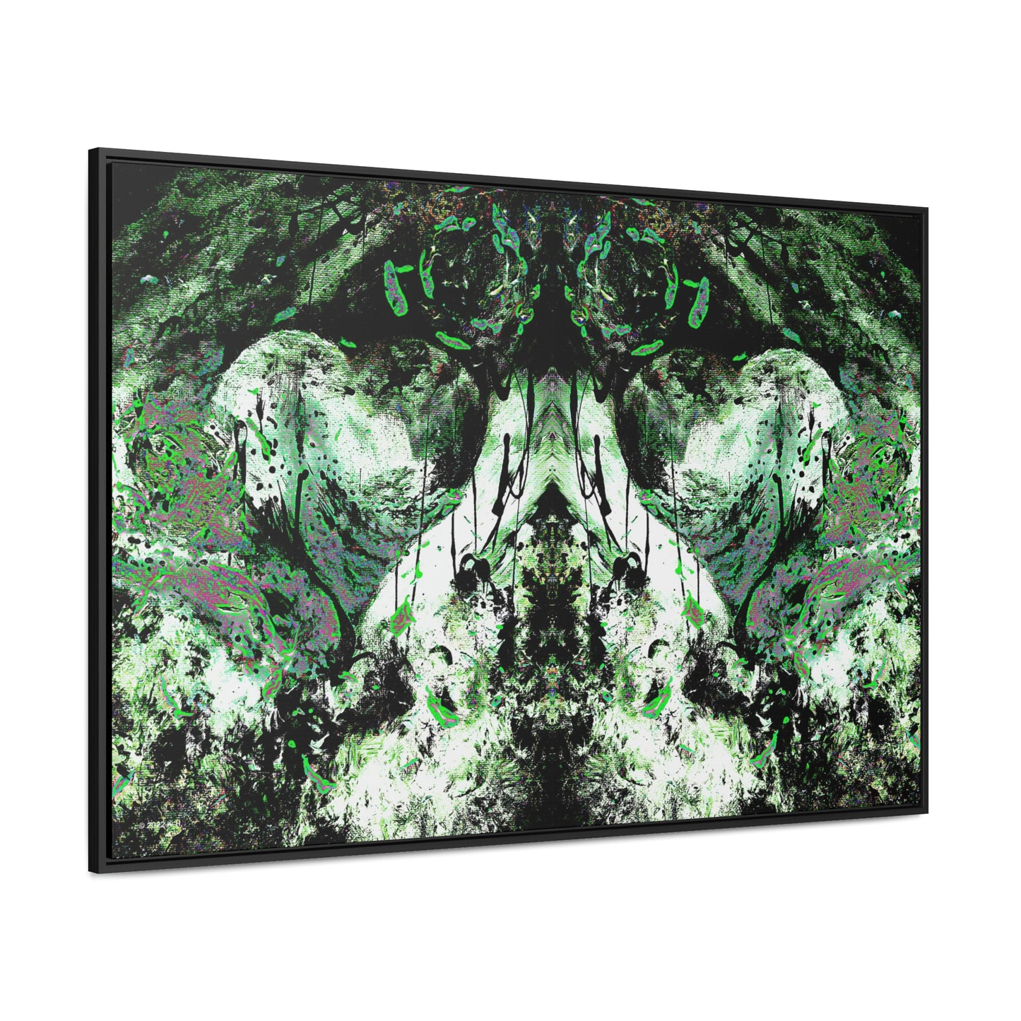 "Dreamy Love" (Cosmic Fusion - Shamrock Green II) - Gallery Canvas Wraps, Horizontal Frame