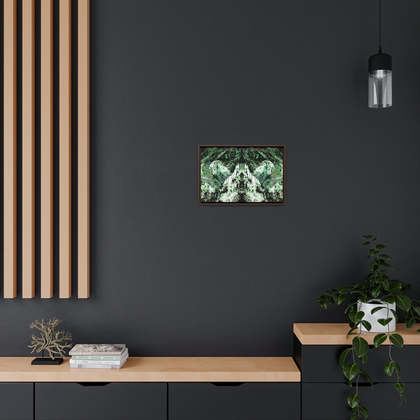 "Dreamy Love" (Cosmic Fusion - Shamrock Green II) - Gallery Canvas Wraps, Horizontal Frame