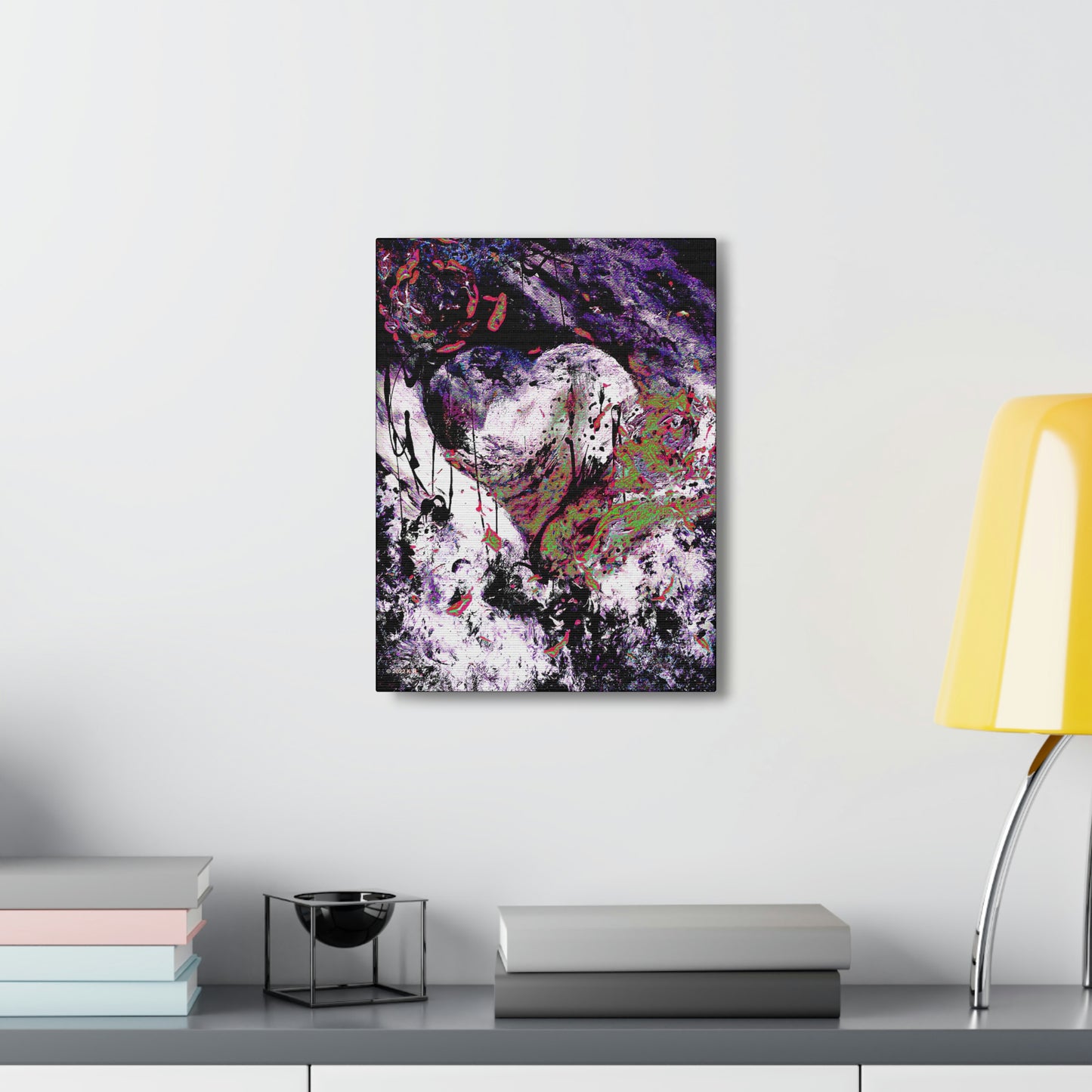 "Dreamy Love" (Cosmic Fusion - White/Black/Purple) - Canvas Gallery Wraps