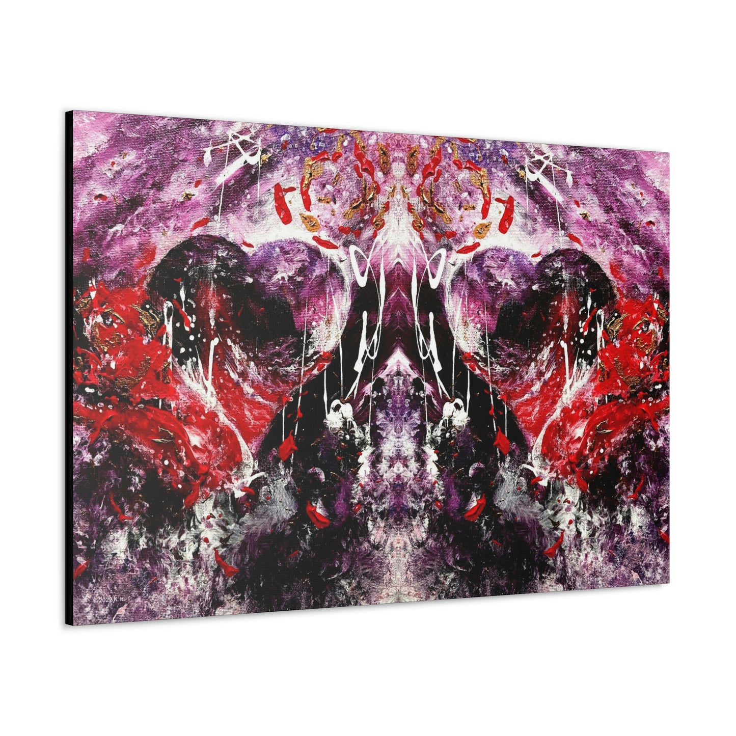 "Dreamy Love" (Scarlet/Plum II) - Canvas Gallery Wraps
