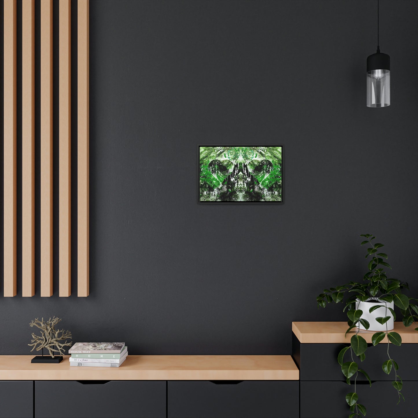 "Dreamy Love" (Shamrock Green II) - Gallery Canvas Wraps, Horizontal Frame