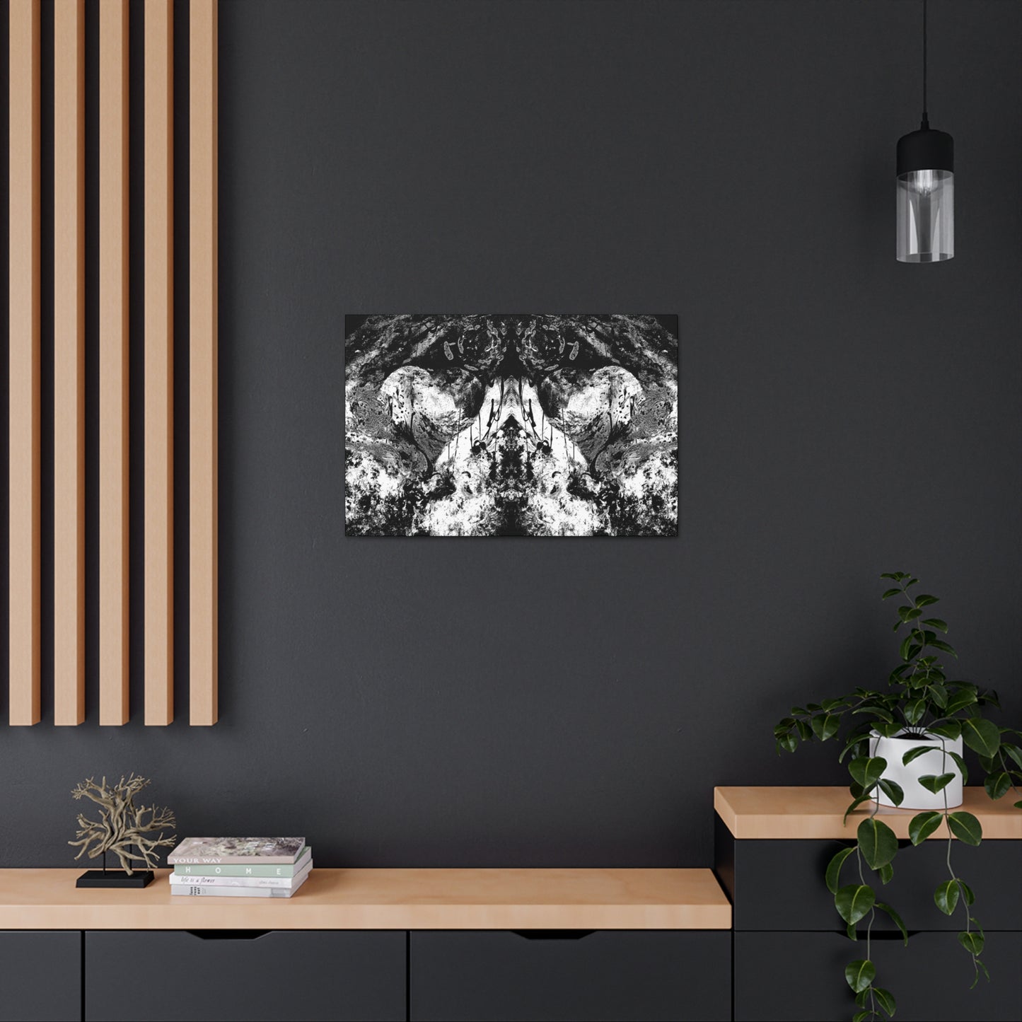 "Dreamy Love" (Cosmic Fusion - White/Black/Gray II) - Canvas Gallery Wraps