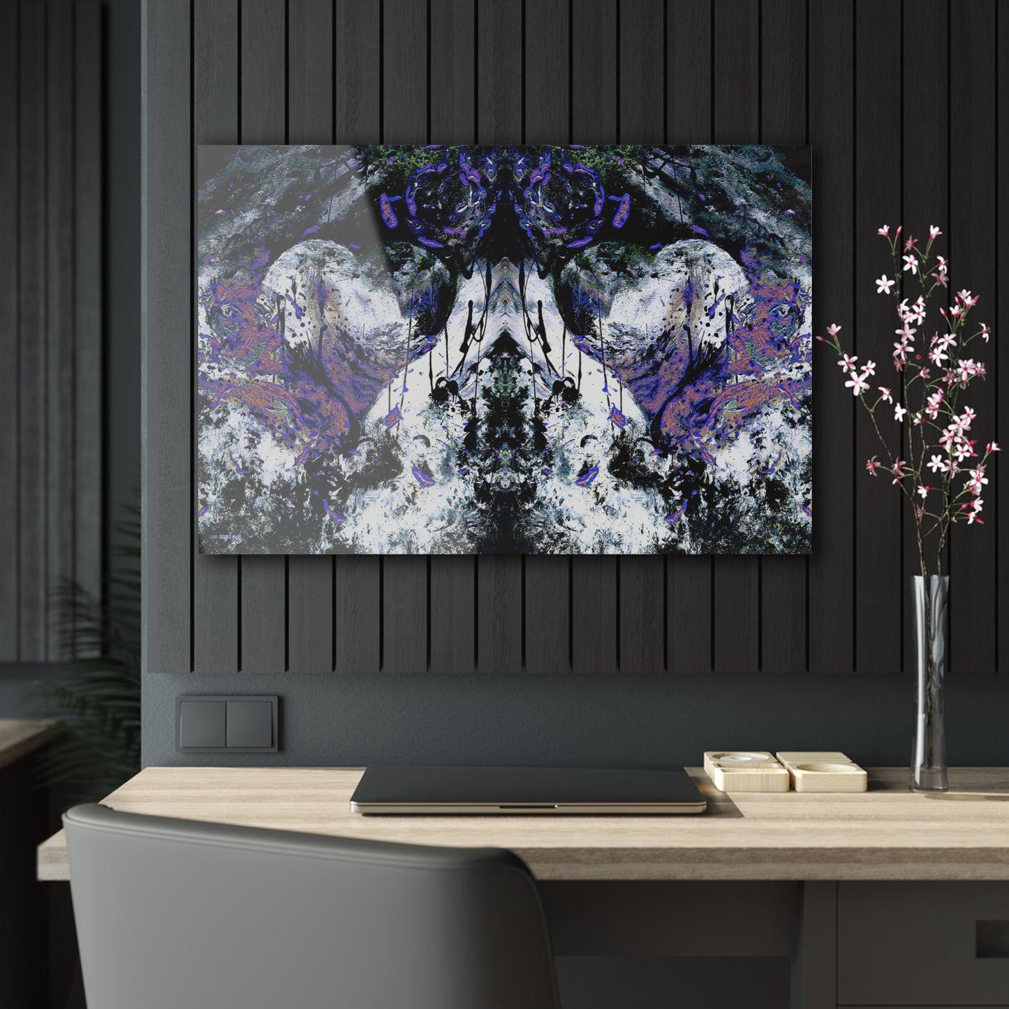 "Dreamy Love" (Cosmic Fusion - White/Black/Sapphire II) - Acrylic Prints