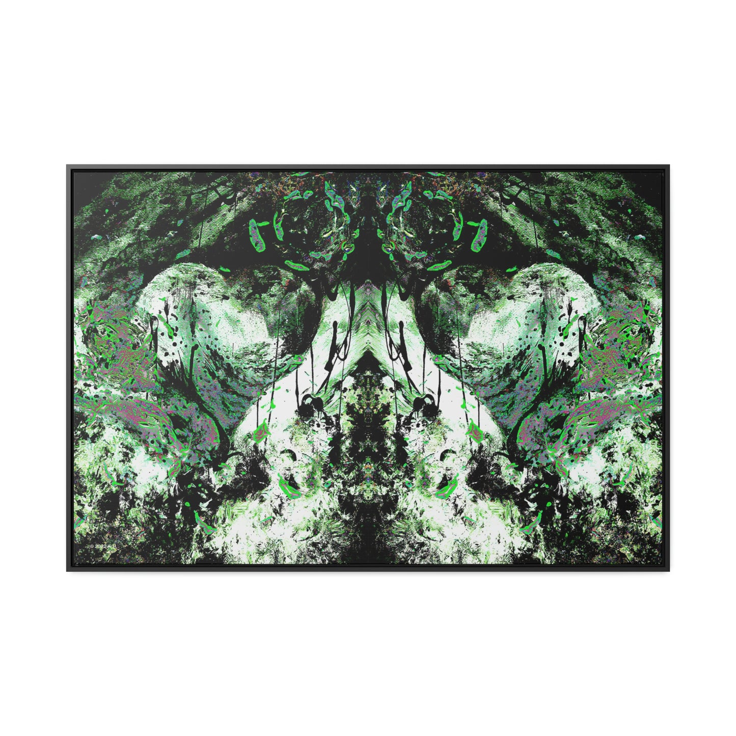 "Dreamy Love" (Cosmic Fusion - Shamrock Green II) - Gallery Canvas Wraps, Horizontal Frame