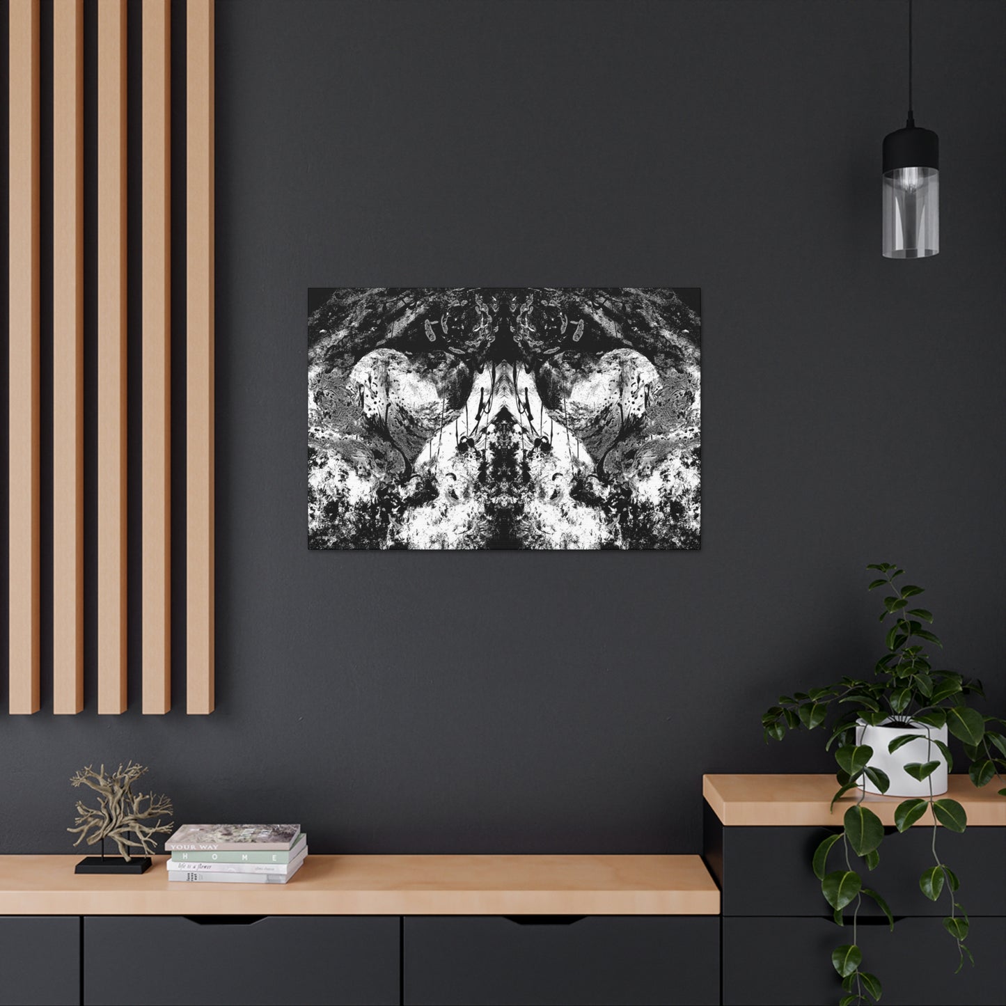 "Dreamy Love" (Cosmic Fusion - White/Black/Gray II) - Canvas Gallery Wraps