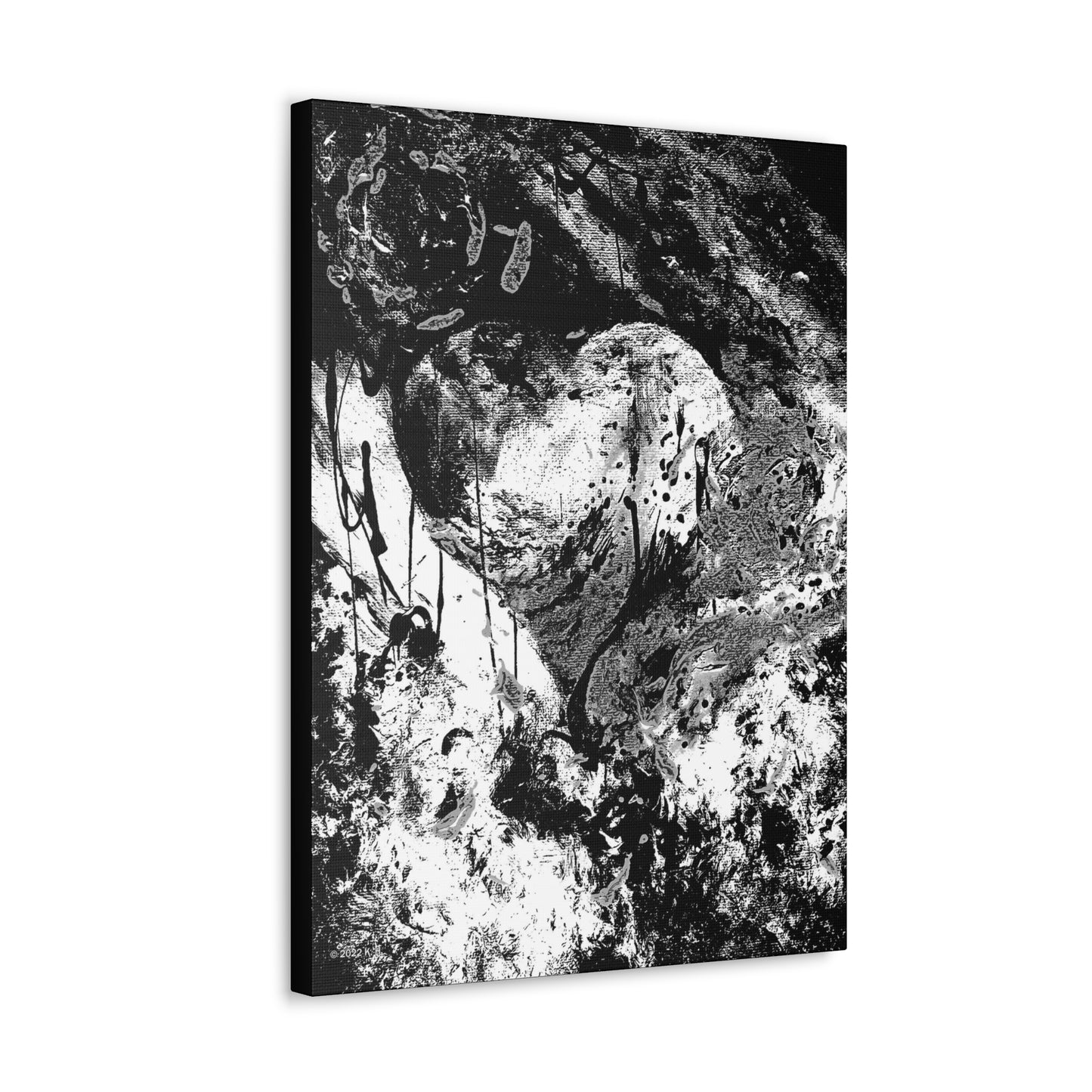 "Dreamy Love" (Cosmic Fusion - White/Black/Gray) - Canvas Gallery Wraps