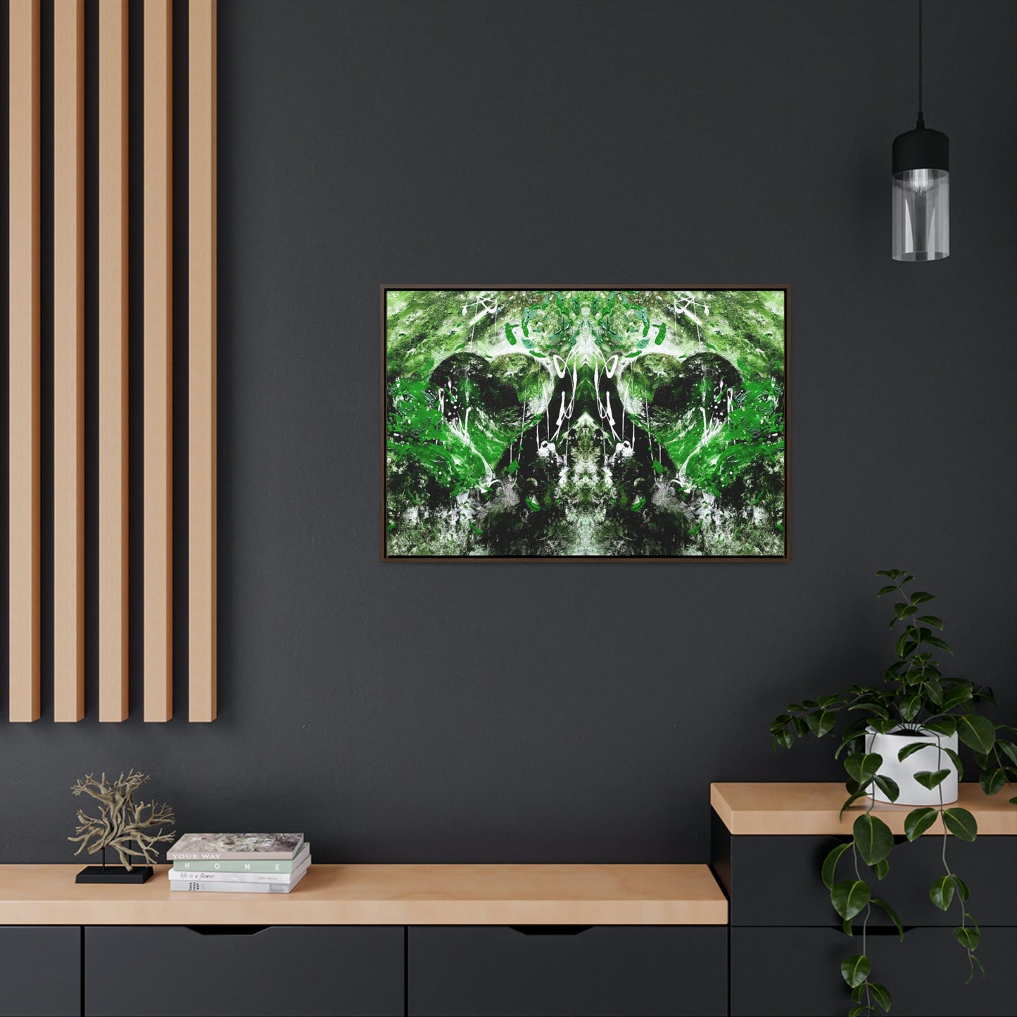 "Dreamy Love" (Shamrock Green II) - Gallery Canvas Wraps, Horizontal Frame