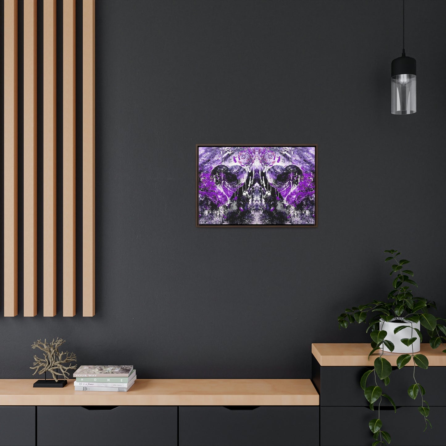 "Dreamy Love" (Violet/Lavender II) - Gallery Canvas Wraps, Horizontal Frame