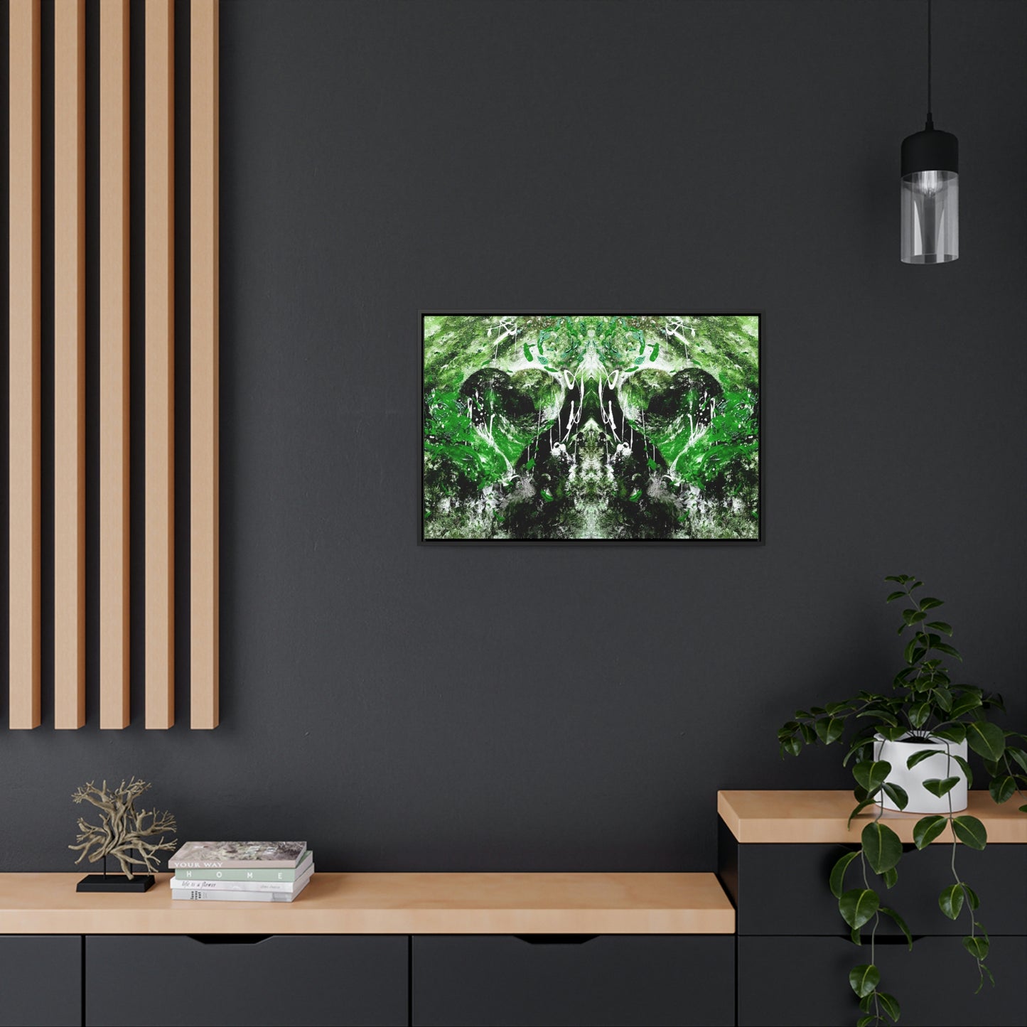 "Dreamy Love" (Shamrock Green II) - Gallery Canvas Wraps, Horizontal Frame