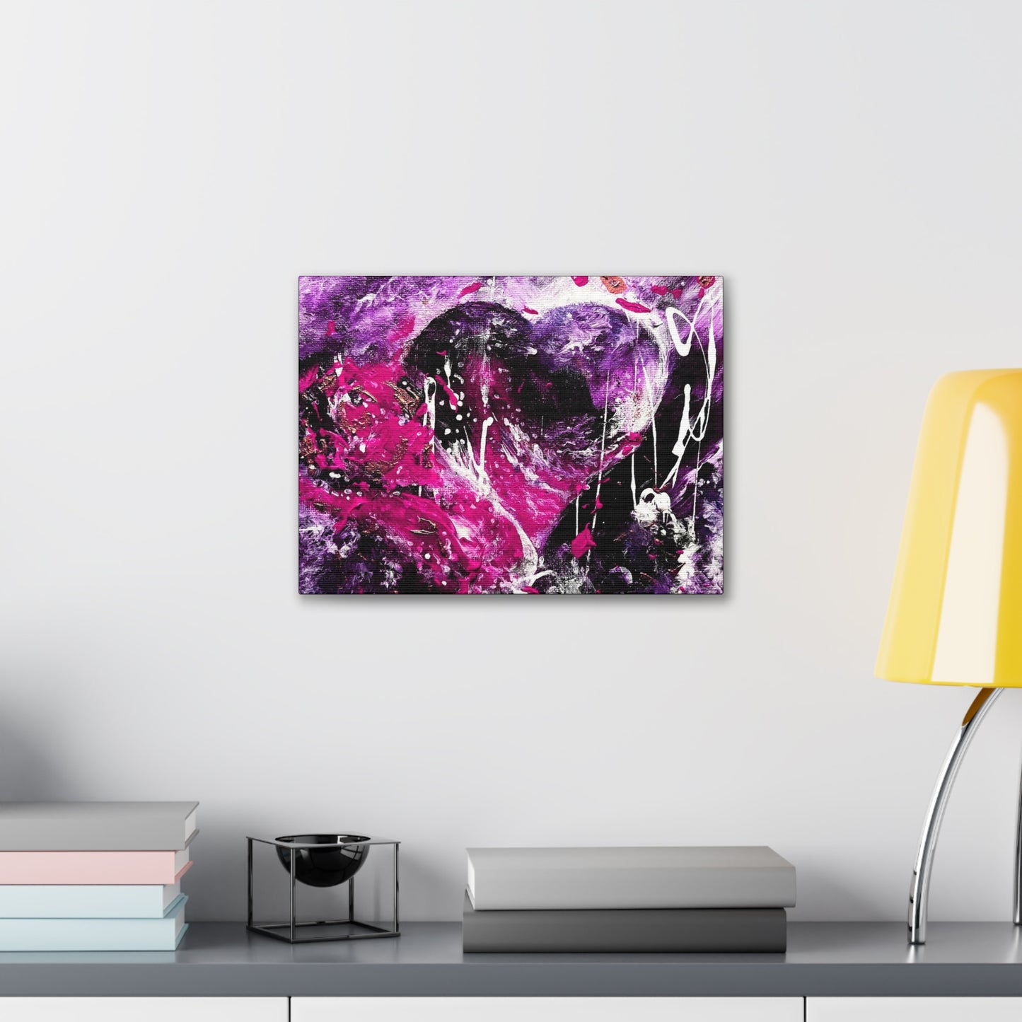 "Dreamy Love" (Magenta/Hot Pink) - Horizontal Canvas Gallery Wraps