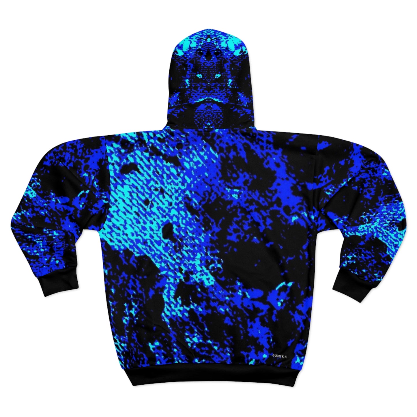 "Mystic Cube" (Cosmic Fusion - Indigo) - Unisex Zip Hoodie