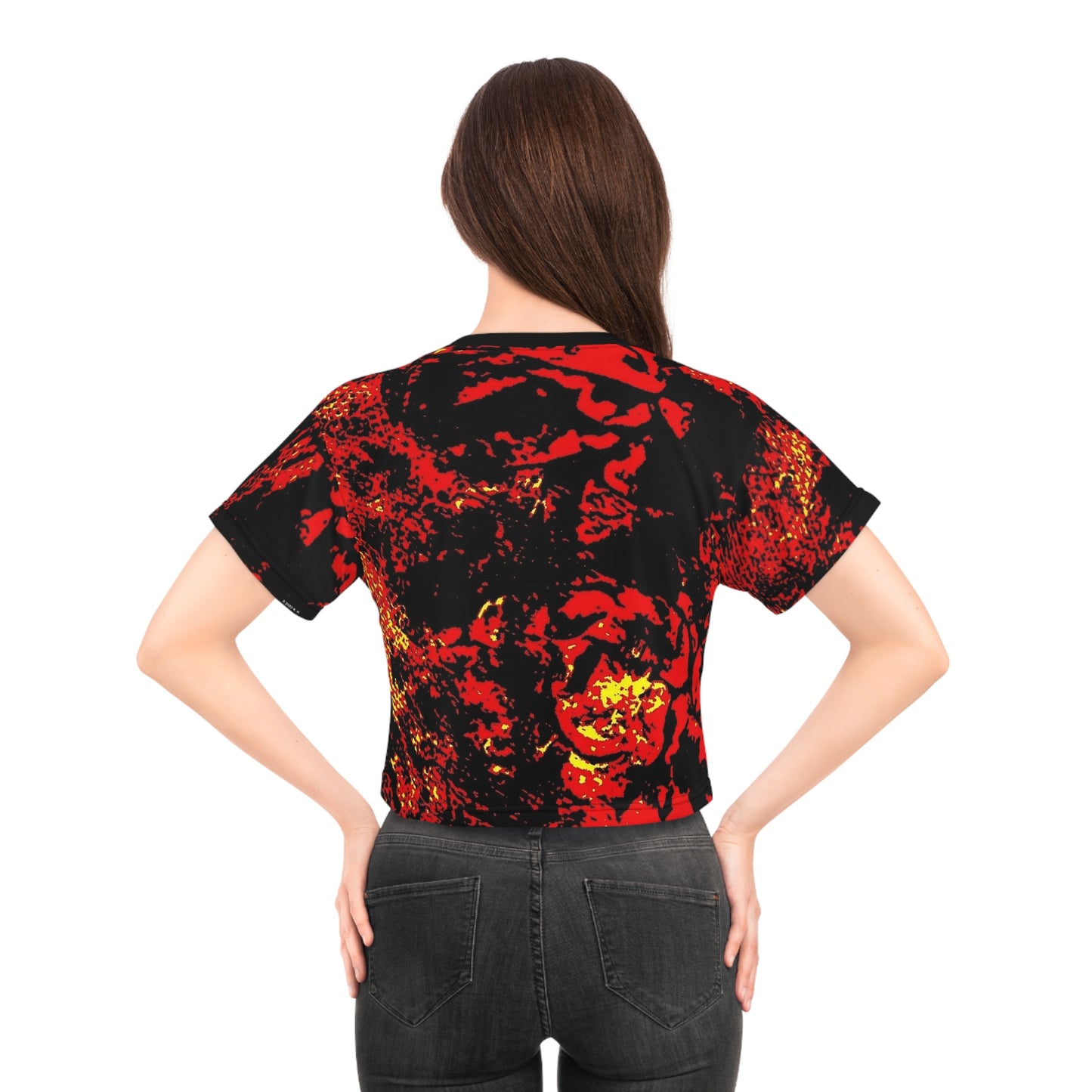 "Mystic Cube" (Cosmic Fusion - Persimmon) - Crop Tee