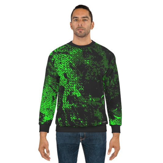 "Mystic Cube" (Cosmic Fusion - Emerald Green) - Unisex Sweatshirt