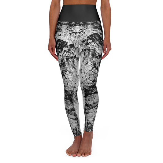 "Mystic Cube" (Cosmic Fusion - Medium Charcoal) - High Waisted Yoga Leggings
