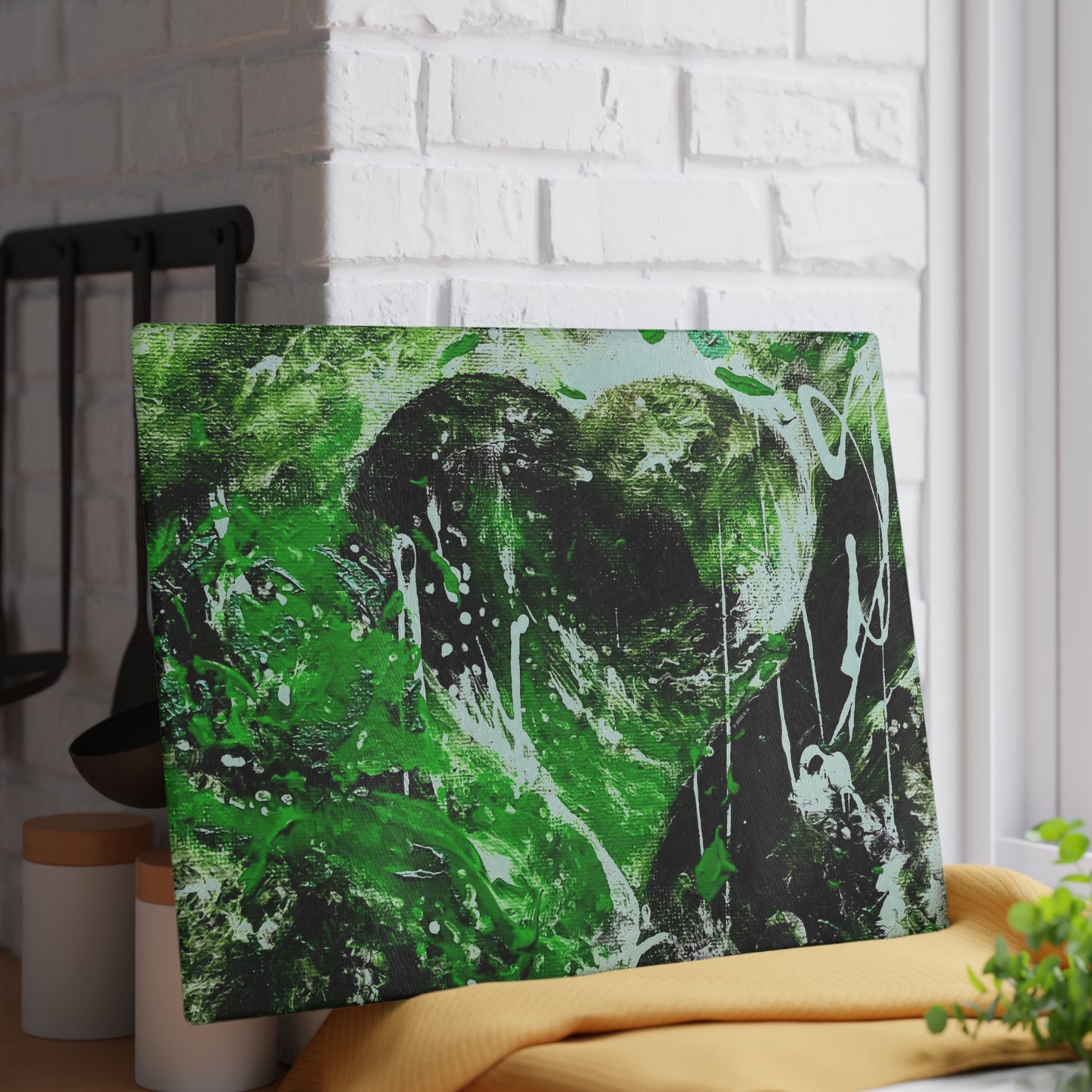"Dreamy Love" (Shamrock Green) - Glass Cutting Boards