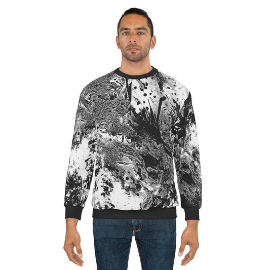 "Dreamy Love" (Cosmic Fusion - White/Black/Gray II) - Unisex Sweatshirt (w/out heart)