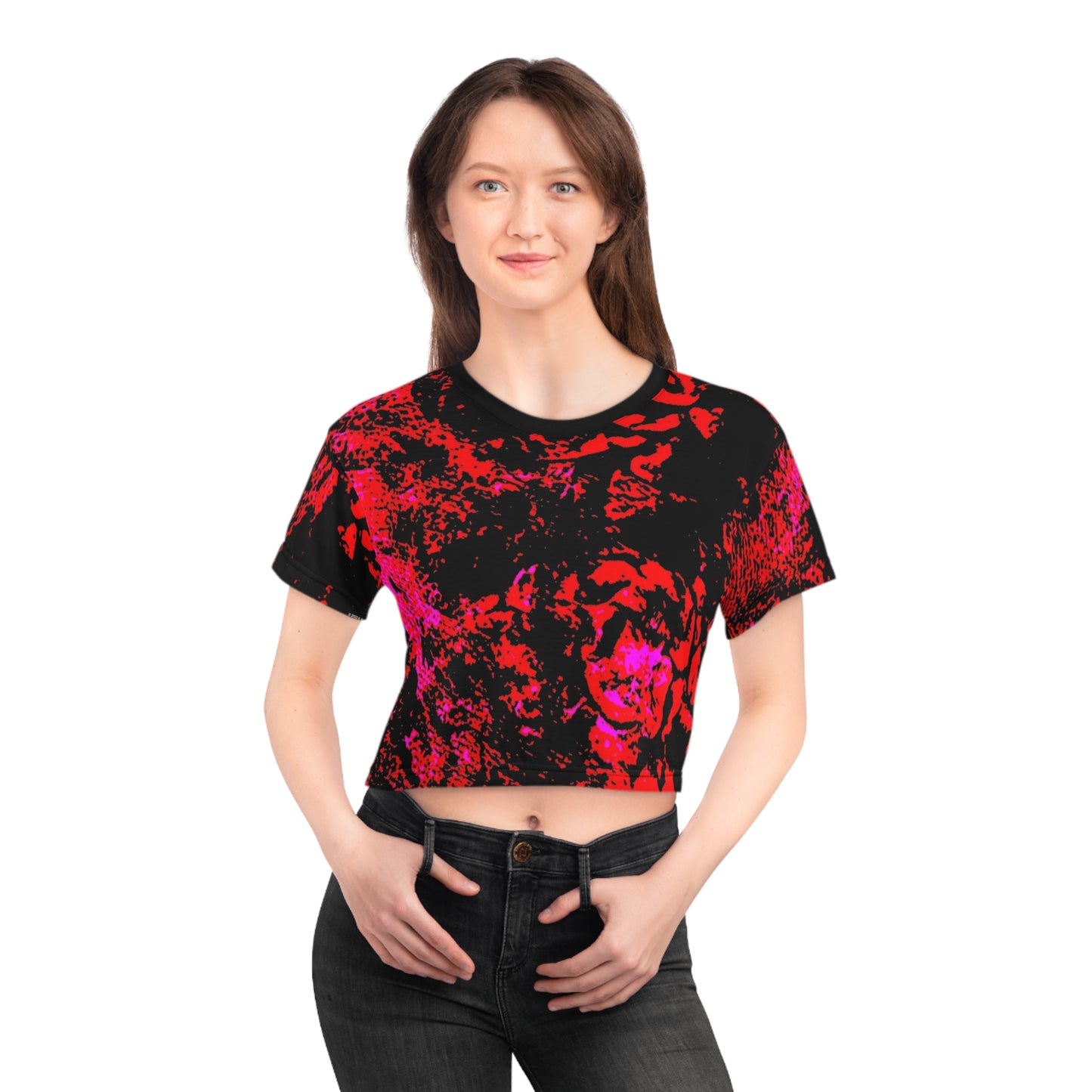 "Mystic Cube" (Cosmic Fusion - Scarlet) - Crop Tee