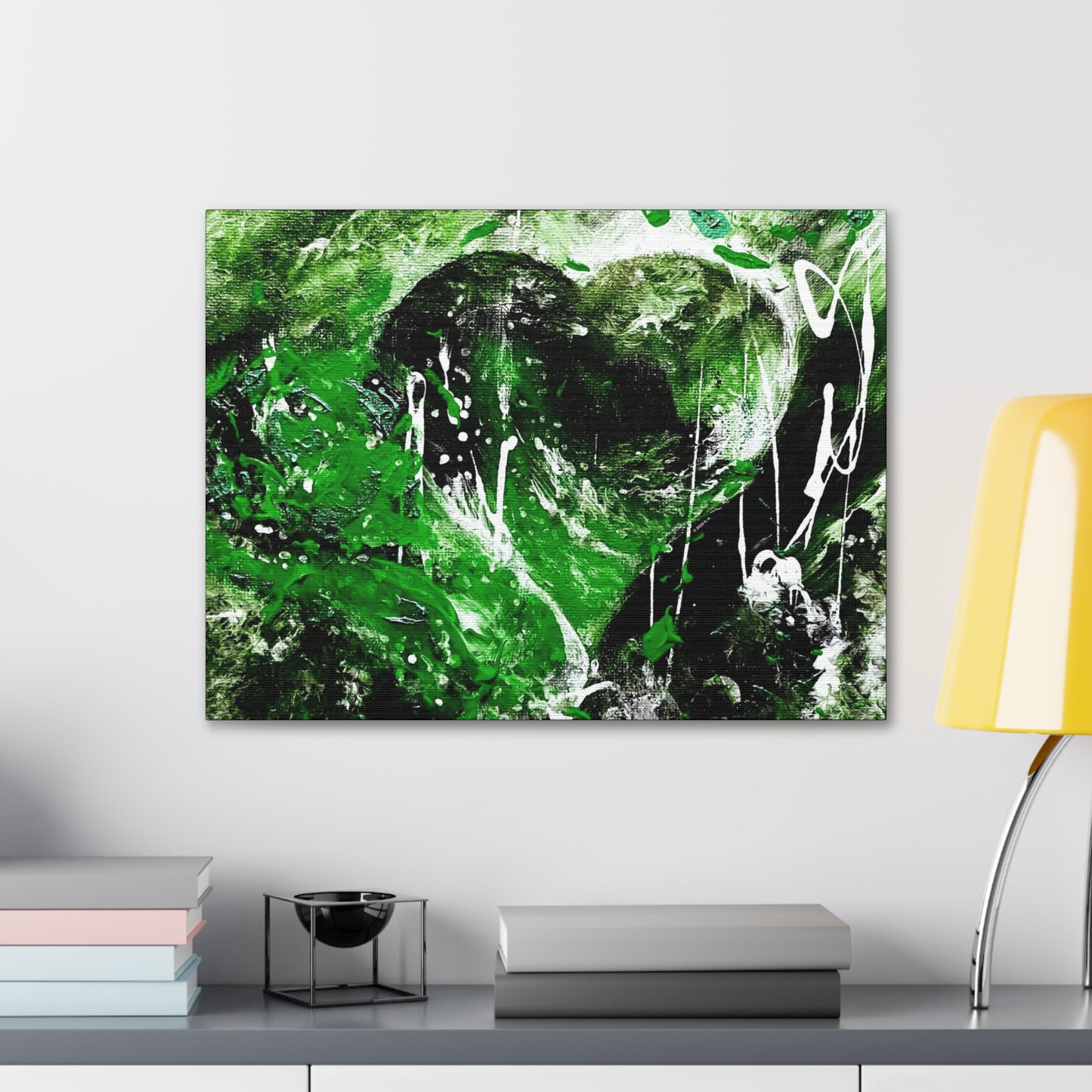 "Dreamy Love" (Shamrock Green) - Horizontal Canvas Gallery Wraps