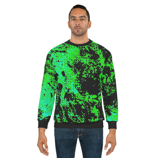 "Mystic Cube" (Cosmic Fusion - Shamrock Green) - Unisex Sweatshirt