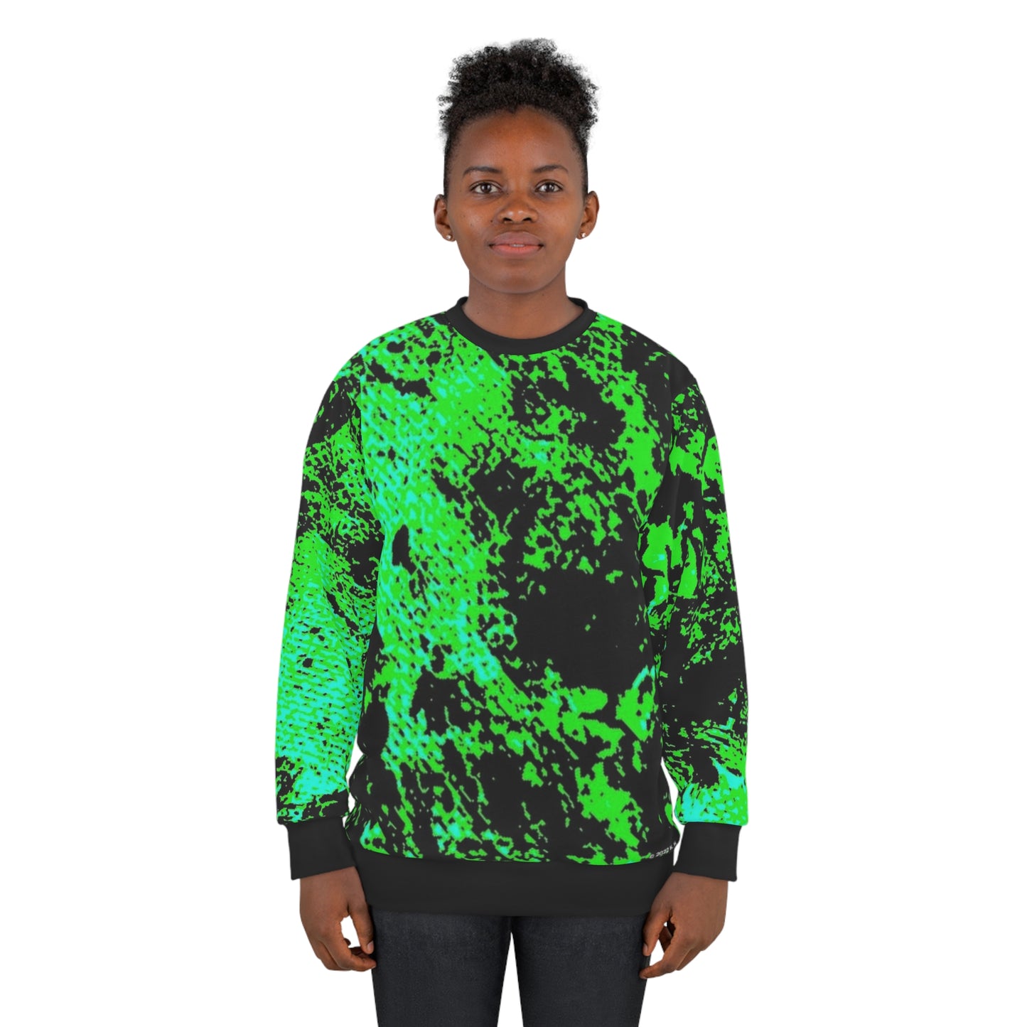 "Mystic Cube" (Cosmic Fusion - Shamrock Green) - Unisex Sweatshirt