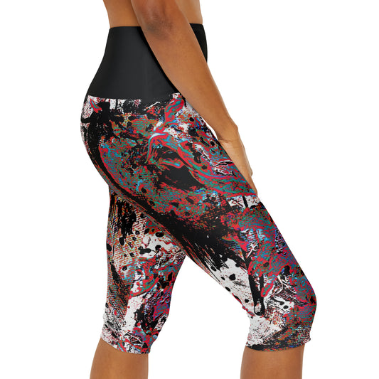 "Dreamy Love" (Cosmic Fusion - Persimmon) - Yoga Capri Leggings
