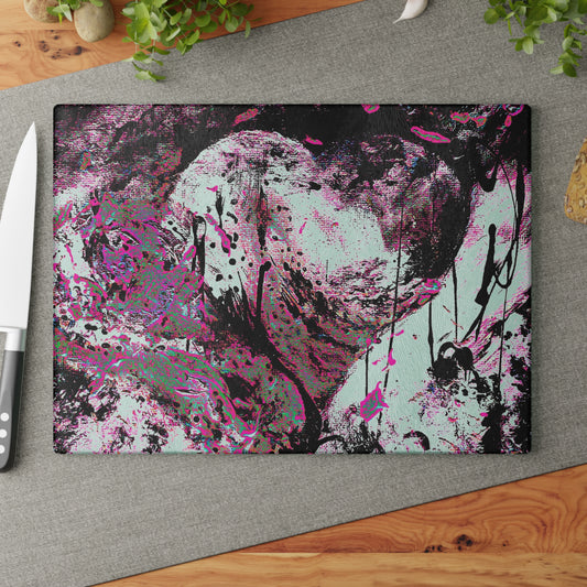 "Dreamy Love" (Cosmic Fusion - Angelic Pink) - Glass Cutting Boards