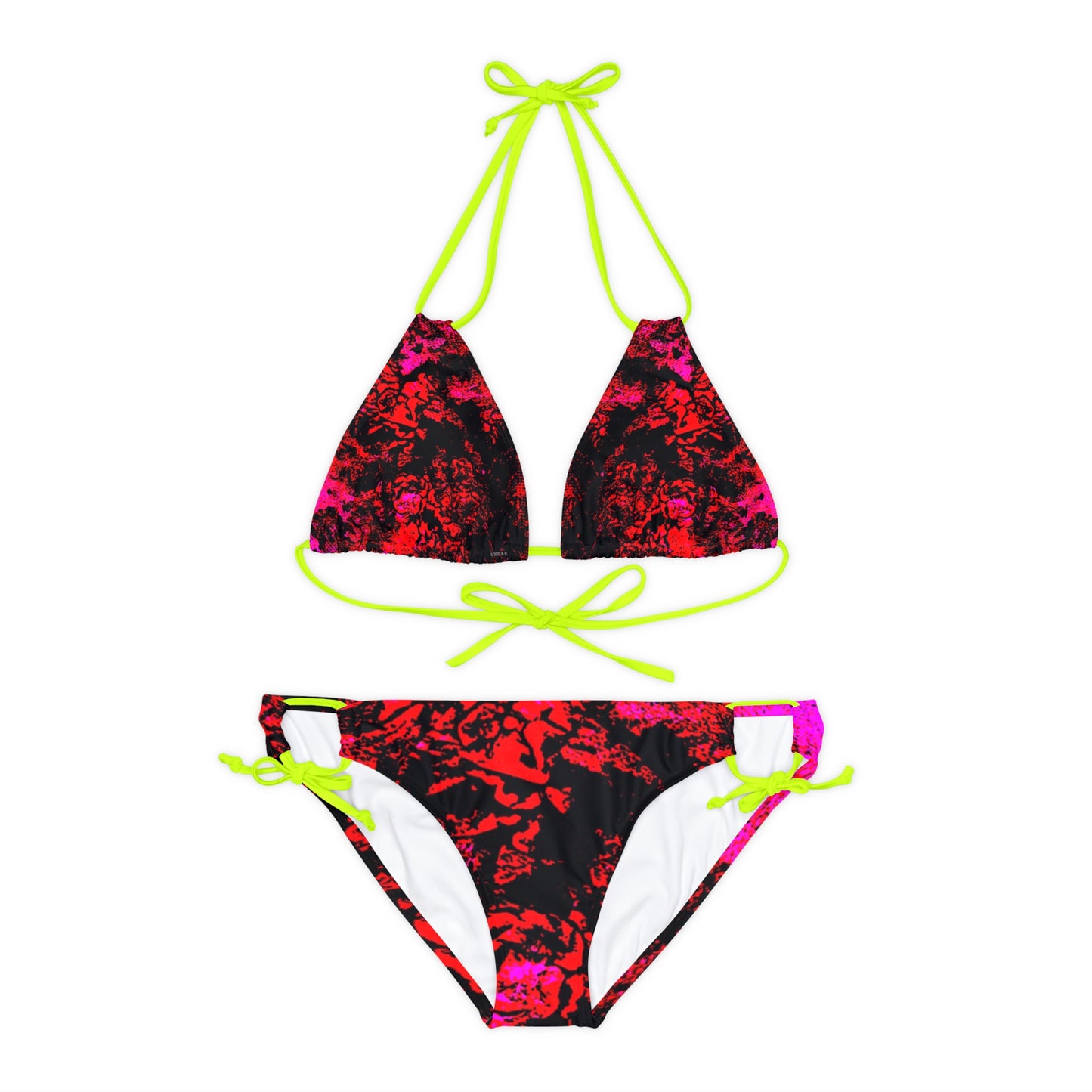 "Mystic Cube" (Cosmic Fusion - Scarlet) - Strappy Bikini Set