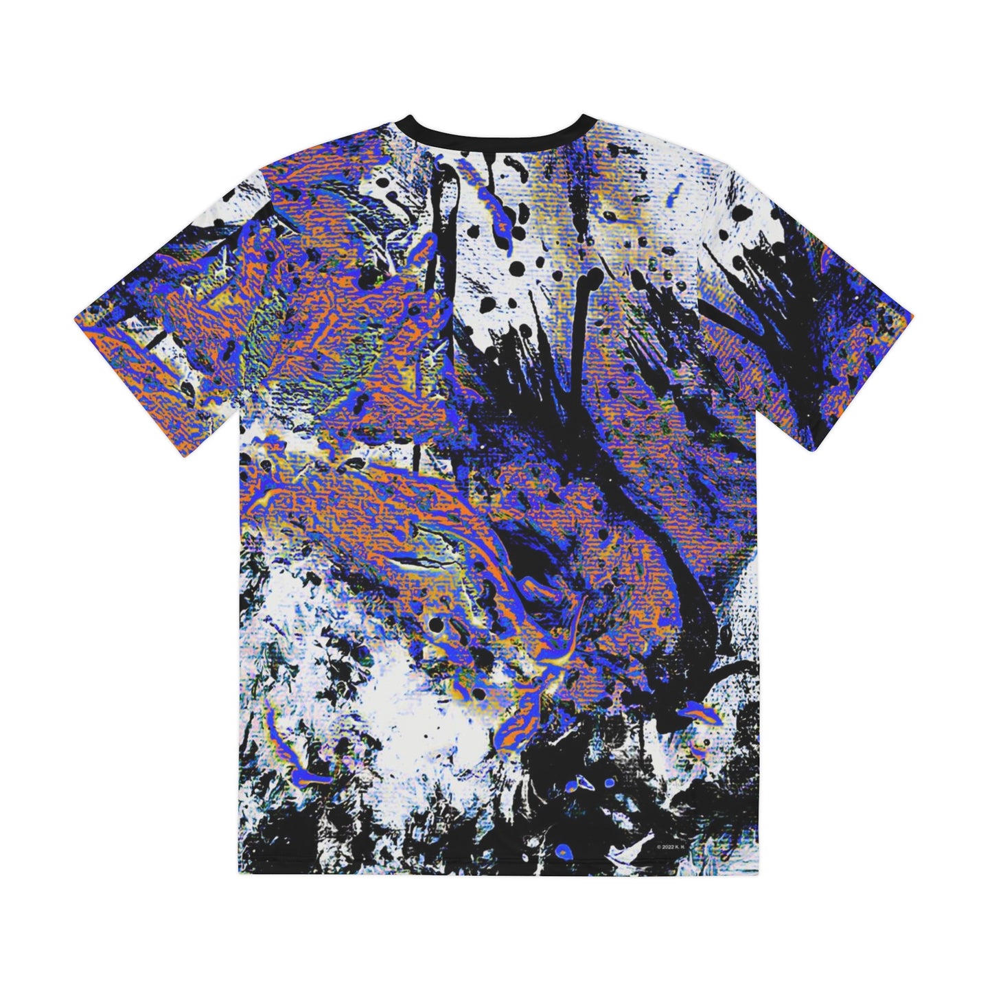 "Dreamy Love" (Cosmic Fusion - White/Black/Sapphire) - Men's Polyester Tee