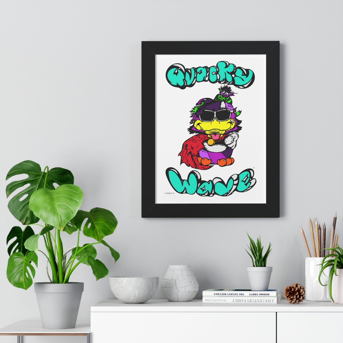 "Quacky Wave®" - Framed Vertical Poster