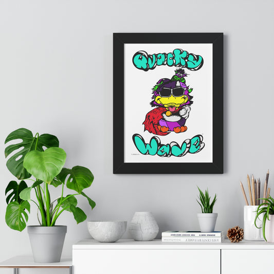 "Quacky Wave®" - Framed Vertical Poster