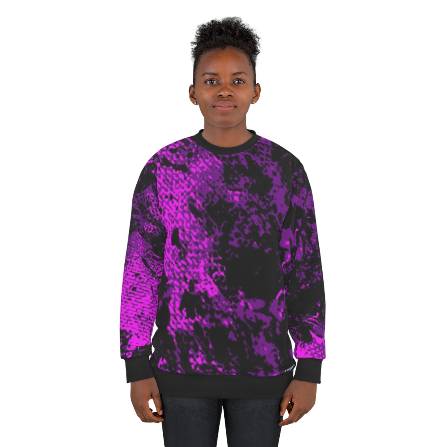 "Mystic Cube" (Cosmic Fusion - Amethyst/Dark Violet) - Unisex Sweatshirt