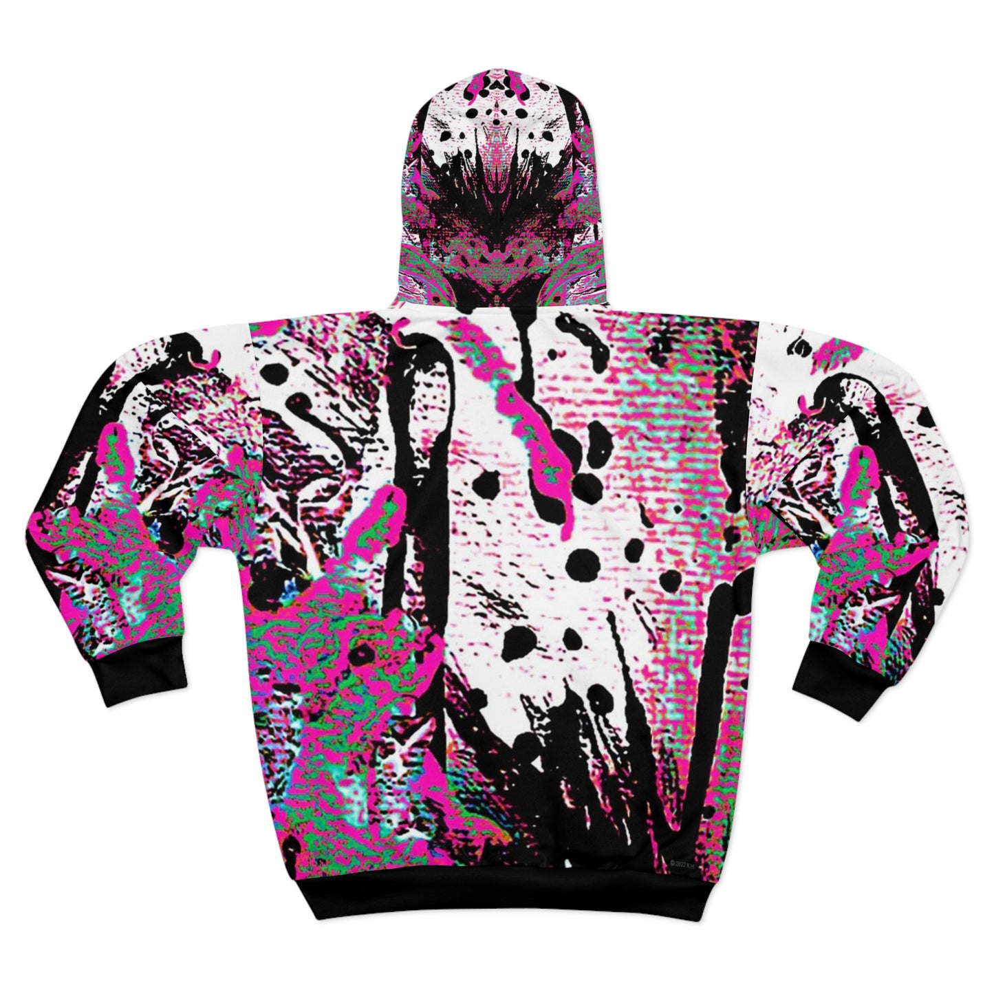 "Dreamy Love" (Cosmic Fusion - Magenta) - Unisex Zip Hoodie (w/out heart)