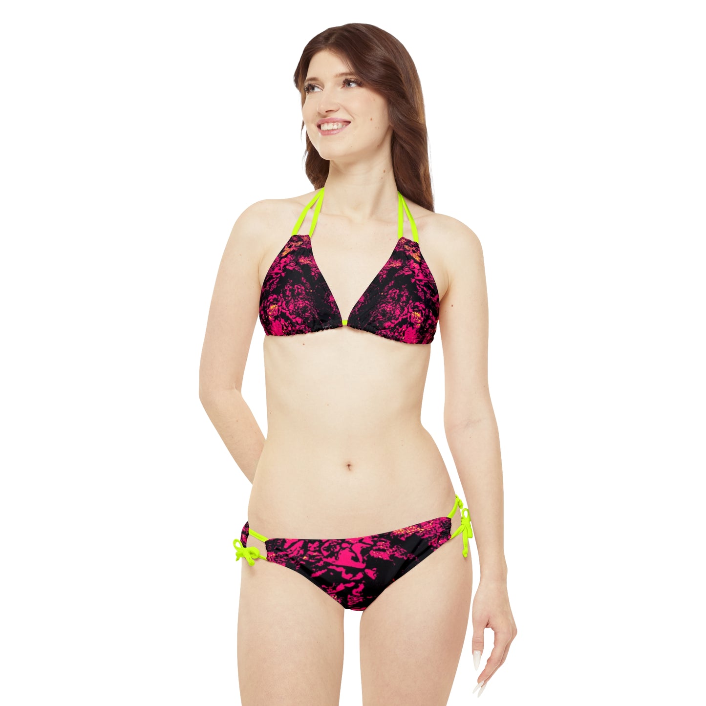"Mystic Cube" (Cosmic Fusion - Magenta) - Strappy Bikini Set