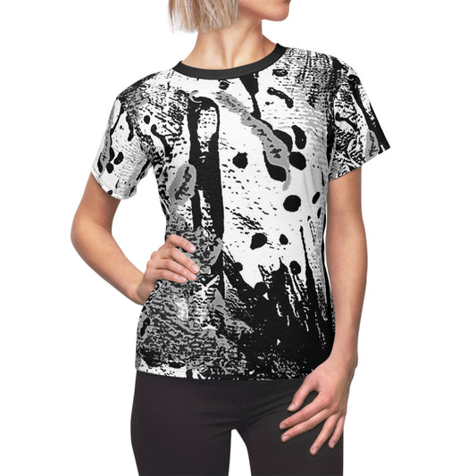 "Dreamy Love" (Cosmic Fusion - White/Black/Gray II) - Women's Crew Neck Tee (w/out heart)