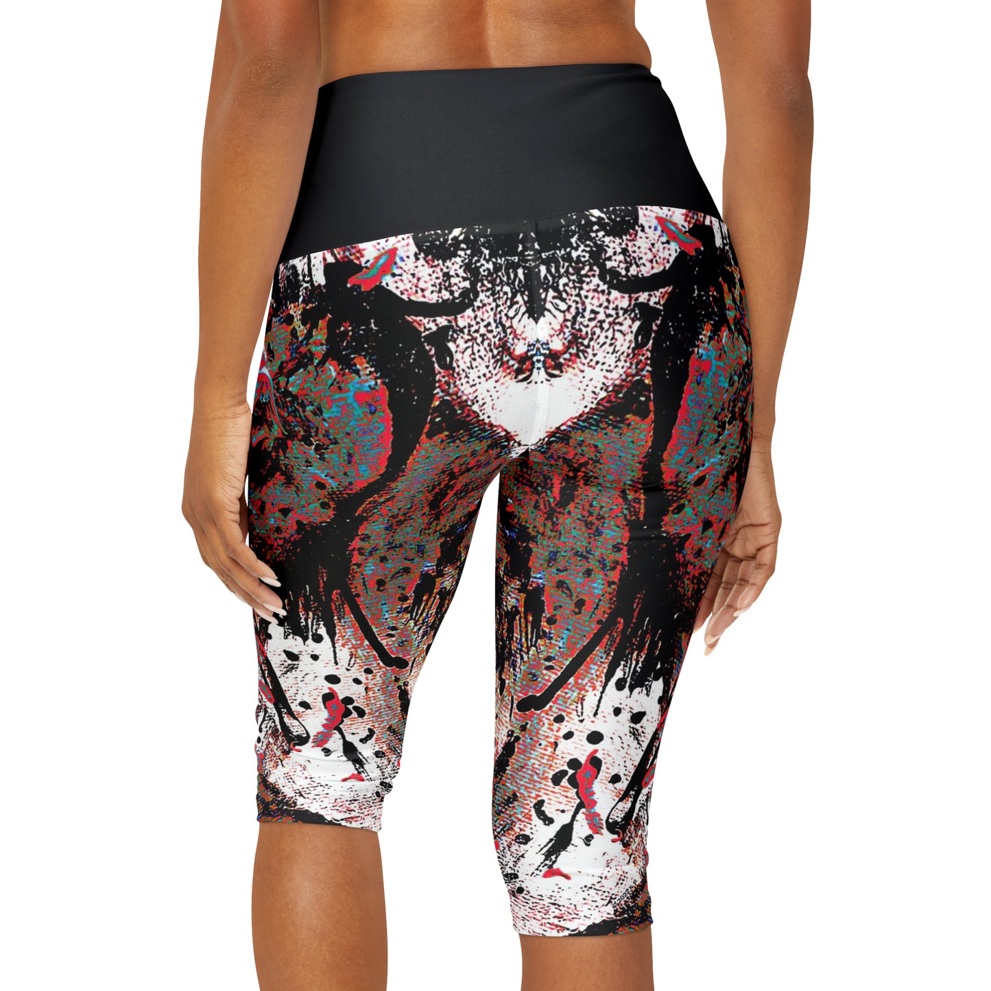 "Dreamy Love" (Cosmic Fusion - Persimmon) - Yoga Capri Leggings