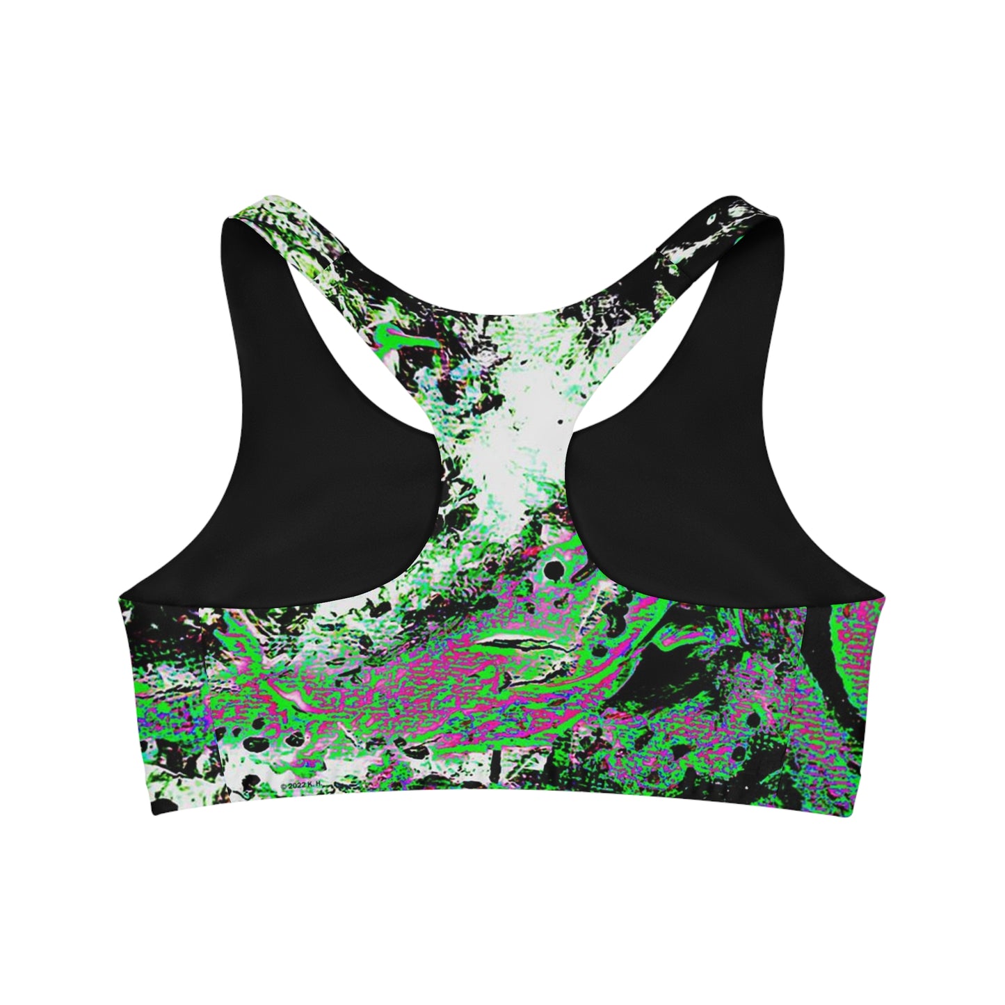 "Dreamy Love" (Cosmic Fusion - Shamrock Green) - Seamless Sports Bra