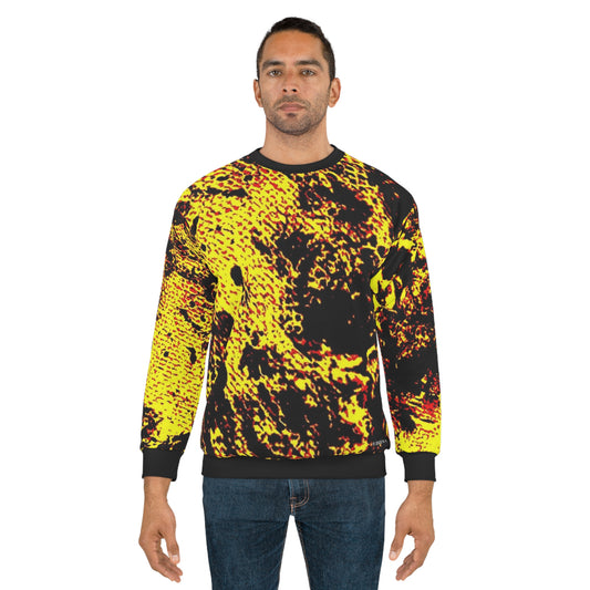 "Mystic Cube" (Cosmic Fusion - Neon Yellow) - Unisex Sweatshirt