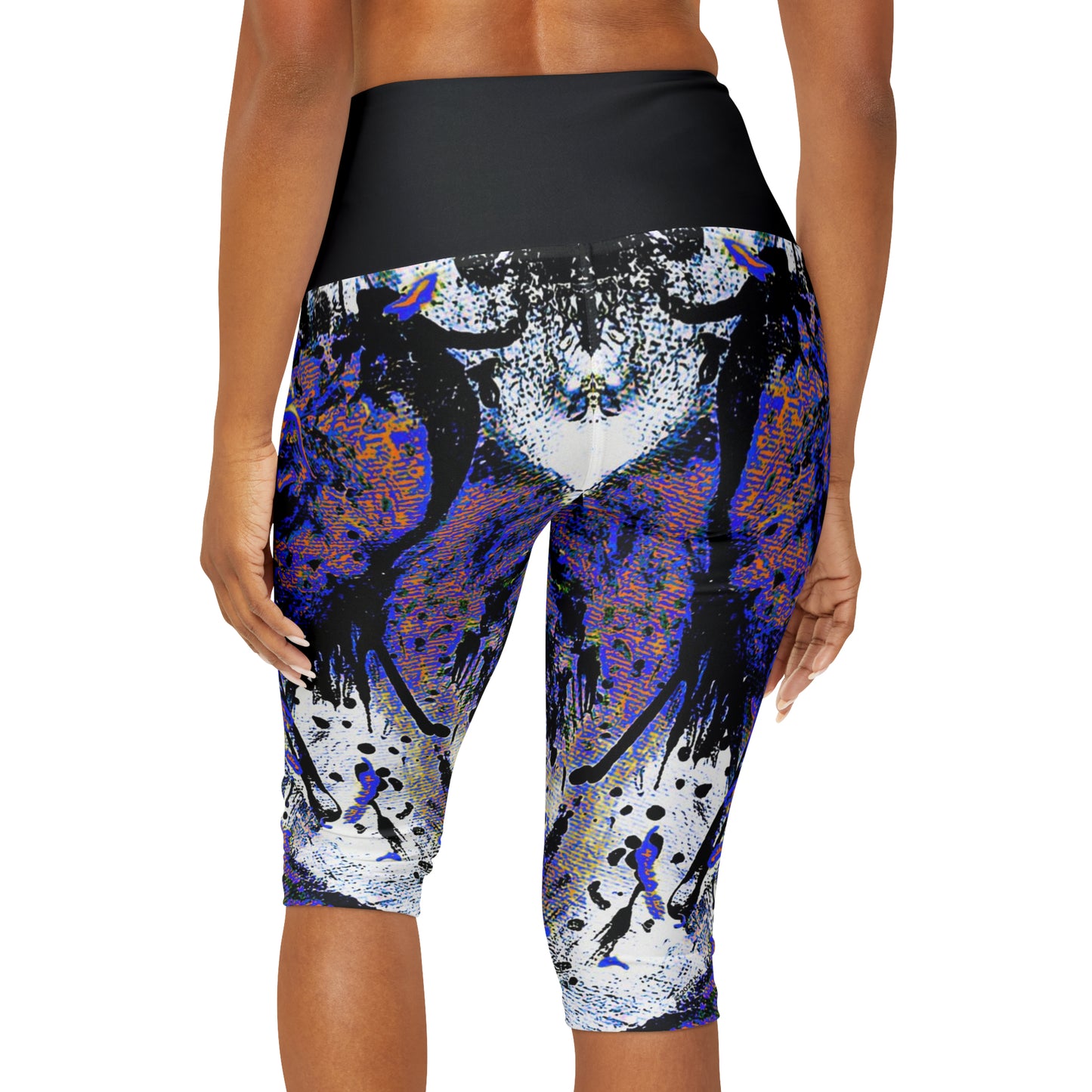 "Dreamy Love" (Cosmic Fusion - Sapphire) - Yoga Capri Leggings