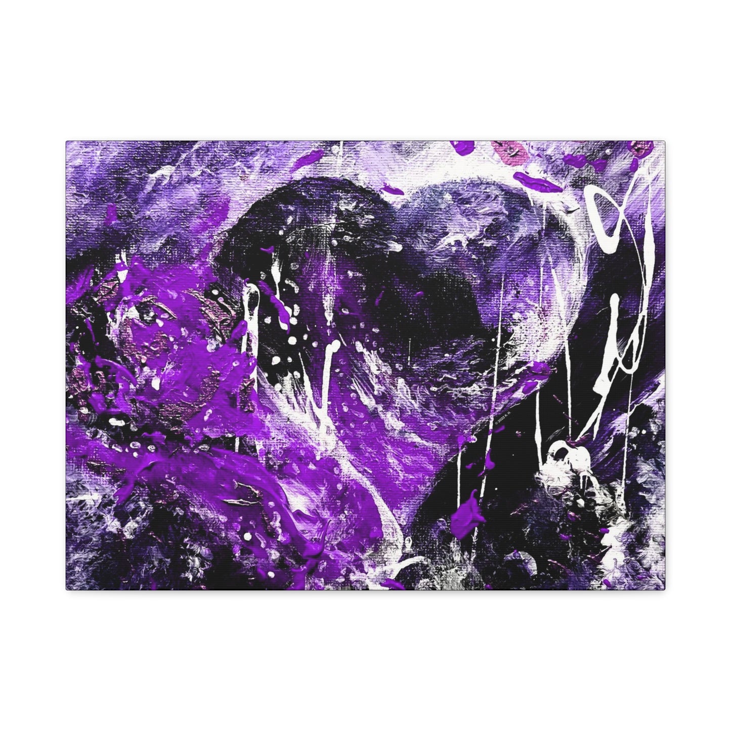"Dreamy Love" (Violet/Lavender) - Horizontal Canvas Gallery Wraps