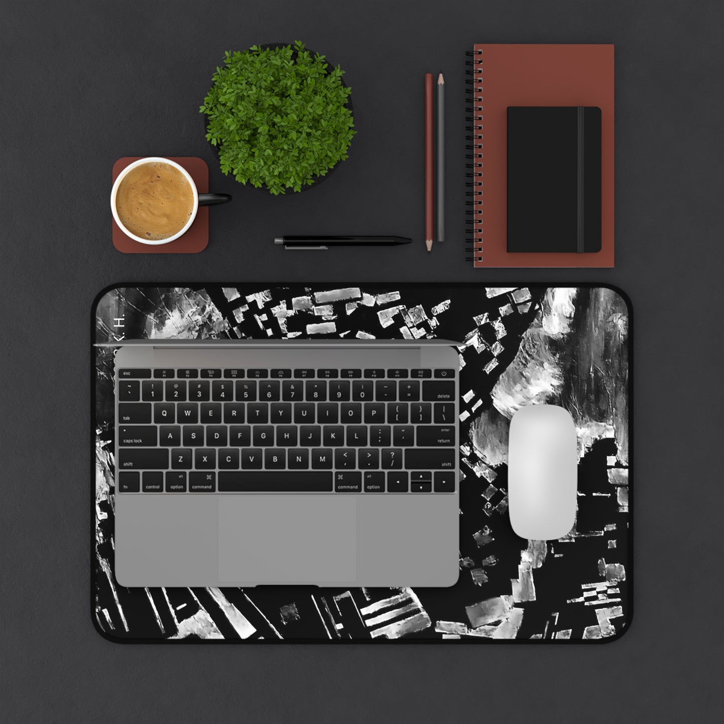 "Digital Drift" (Midnight): Gaming Mouse Pad/Desk Mat