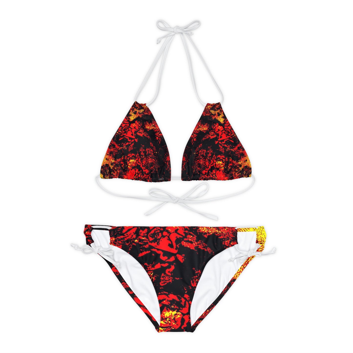"Mystic Cube" (Cosmic Fusion - Persimmon) - Strappy Bikini Set
