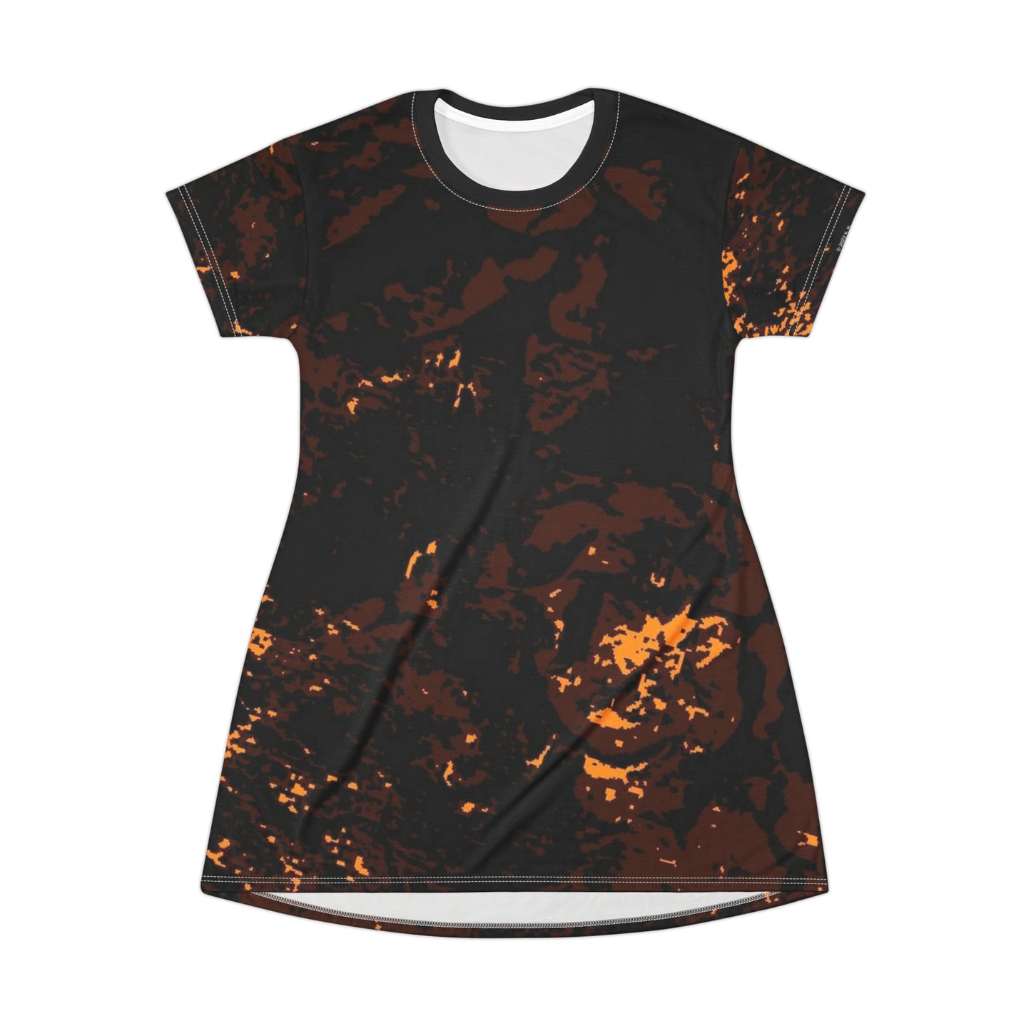 "Mystic Cube" (Cosmic Fusion - Espresso/Topaz) - T-Shirt Dress