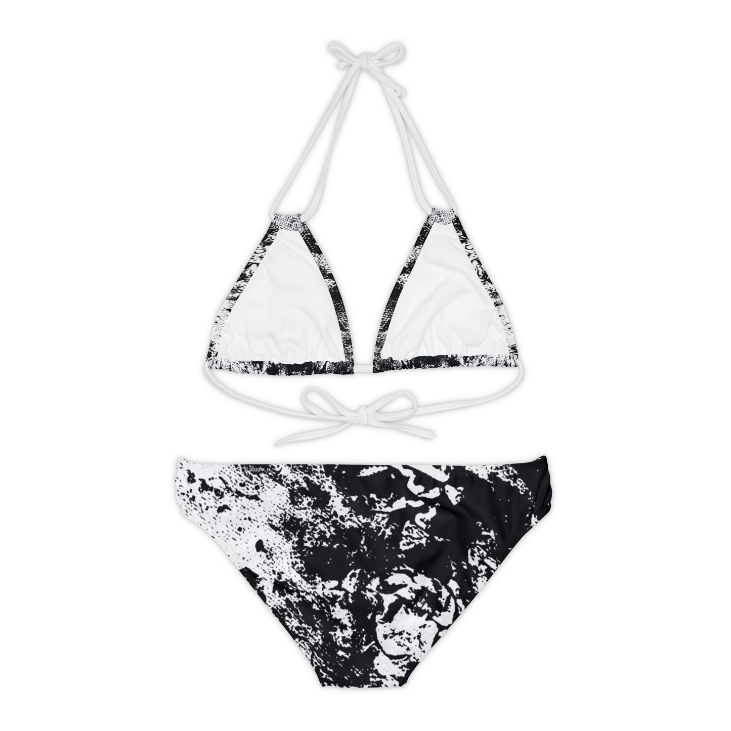 "Mystic Cube" (Cosmic Fusion - Light Charcoal) - Strappy Bikini Set
