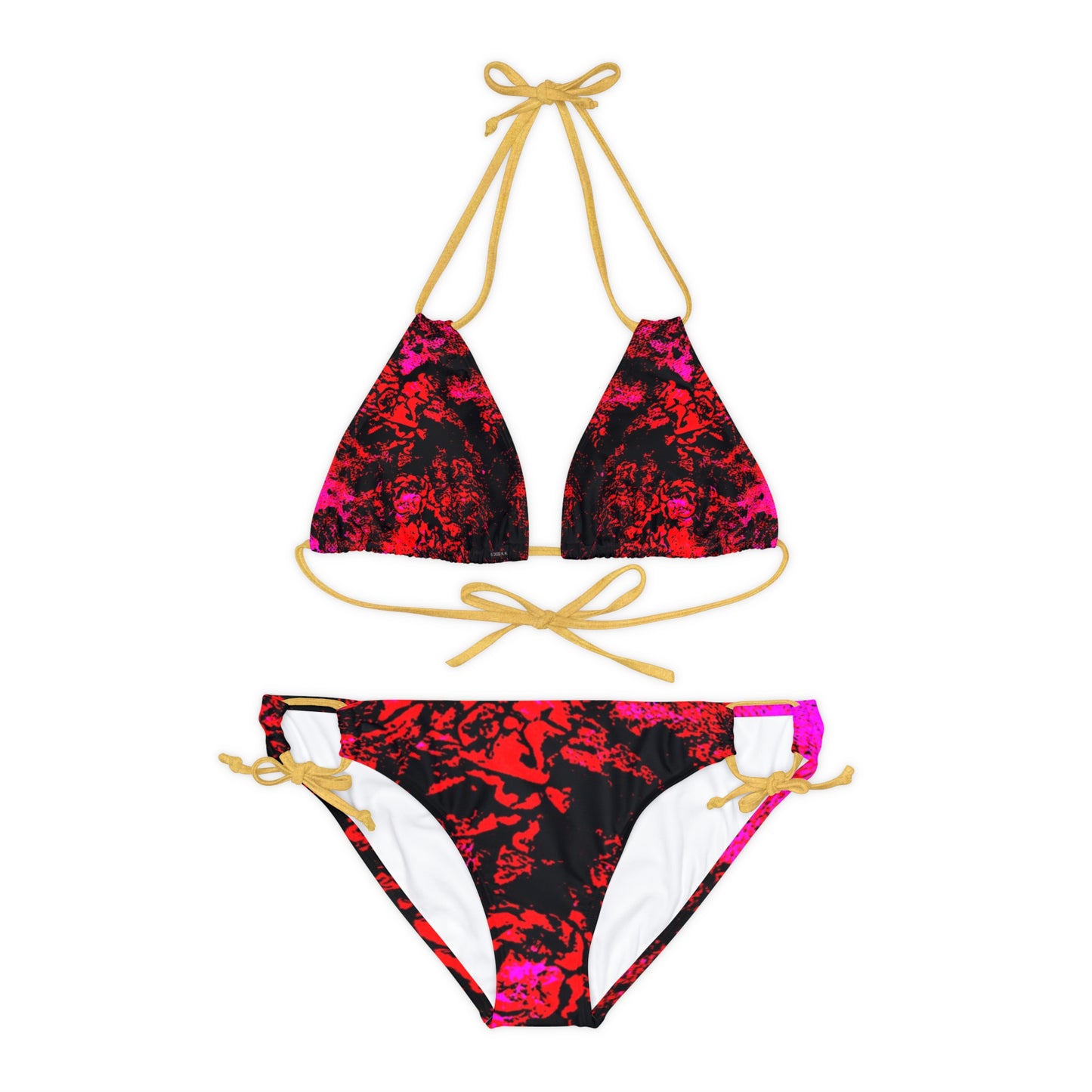 "Mystic Cube" (Cosmic Fusion - Scarlet) - Strappy Bikini Set
